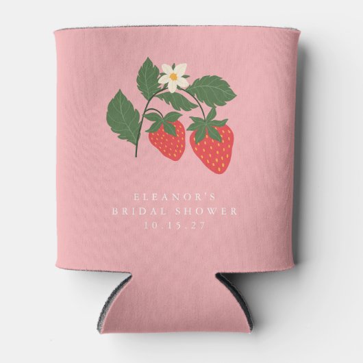 Summer  Pink Strawberry Boho Vrijgezellenfeest Blikjeskoeler (Voorkant)