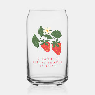 Summer Pink Strawberry Boho Vrijgezellenfeest Blikvorm Glas