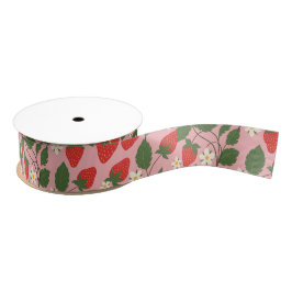 Summer  Pink Strawberry Boho Vrijgezellenfeest Grosgrain Lint