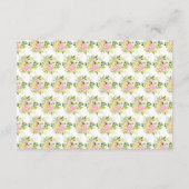 Summer Pink Yellow Floral Wedding Honeymoon Fund Informatiekaartje (Achterkant)