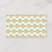 Summer Pink Yellow Floral Wedding Registry Informatiekaartje (Achterkant)