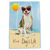 Summer Pit Bull Terrier Medium Gift Bag Cadeauzakje (Voorkant)