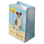 Summer Pit Bull Terrier Medium Gift Bag Cadeauzakje (Voorkant Gekanteld)