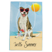 Summer Pit Bull Terrier Medium Gift Bag Cadeauzakje (Achterkant)