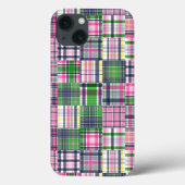 Summer Plaid Pink Madras Patchwork Case-Mate iPhone Case (Achterkant)