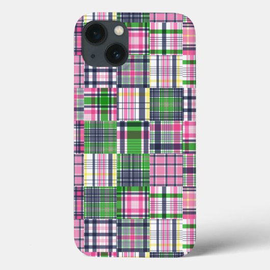 Summer Plaid Pink Madras Patchwork Case-Mate iPhone Case (Achterkant)
