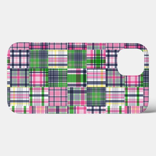Summer Plaid Pink Madras Patchwork Case-Mate iPhone Case (Achterkant (horizontaal))