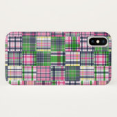 Summer Plaid Pink Madras Patchwork Case-Mate iPhone Case (Achterkant (horizontaal))