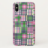 Summer Plaid Pink Madras Patchwork Case-Mate iPhone Case (Achterkant)