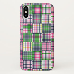 Summer Plaid Pink Madras Patchwork Case-Mate iPhone Case