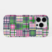 Summer Plaid Pink Madras Patchwork iPhone Hoesje (Achterkant horizontaal)