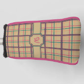 Summer Plaid Putter Hoesje Golfheadcover (Voorkant)