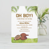 Summer Plam Tree All Star Football Baby Shower  Kaart (Staand voorkant)