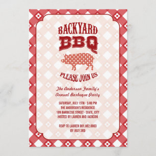 Summer Play Roast Backyard Barbecue BBQ Party Kaart