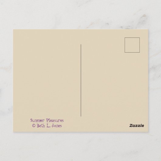 SUMMER PLEASURES Art Briefkaart door BeeJaySAGE (Achterkant)