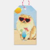 Summer Pomeranian Cadeaulabel (Voorkant)