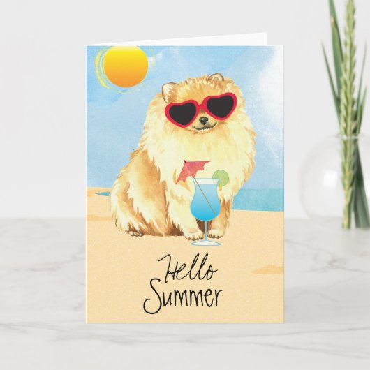 Summer Pomeranian Kaart (Voorkant)