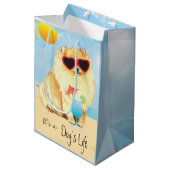 Summer Pomeranian Medium Cadeauzakje (Voorkant Gekanteld)