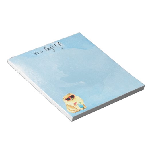 Summer Pomeranian Notitieblok (Schuin)