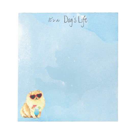 Summer Pomeranian Notitieblok (Voorkant)