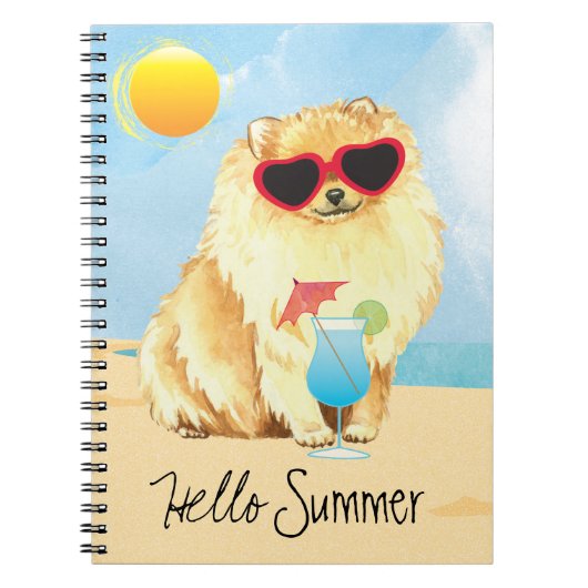 Summer Pomeranian Notitieboek (Voorkant)
