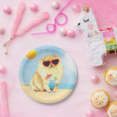 Summer Pomeranian Papieren Bordje (Feest)