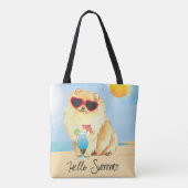 Summer Pomeranian Tote Bag (Achterkant)