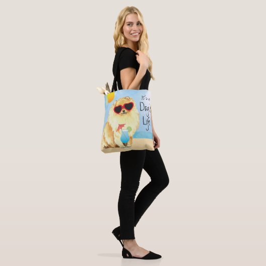 Summer Pomeranian Tote Bag (Op model)