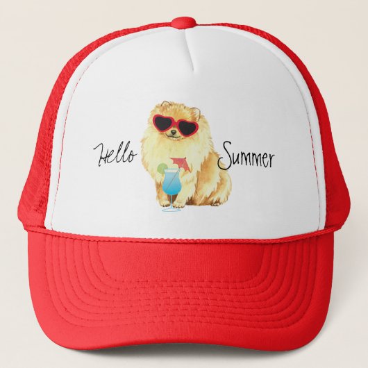 Summer Pomeranian Trucker Pet (Voorkant)