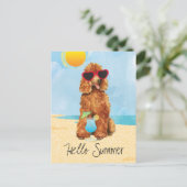 Summer Poodle Briefkaart (Staand voorkant)