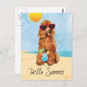Summer Poodle Briefkaart (Voorkant / Achterkant)