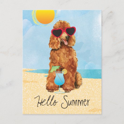 Summer Poodle Briefkaart (Voorkant)