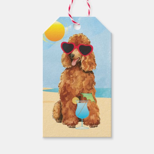 Summer Poodle Cadeaulabel (Voorkant)