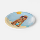Summer Poodle Papieren Bordje (Gekanteld)