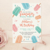 Summer Pool Birthday Party Backyard Cookout Kaart