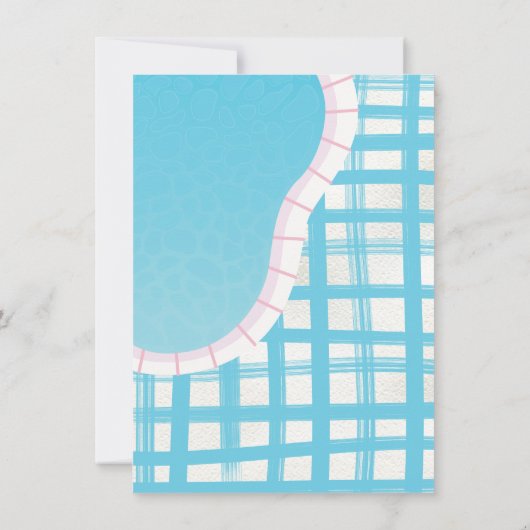 Summer Pool en BBQ Party Kaart (Achterkant)