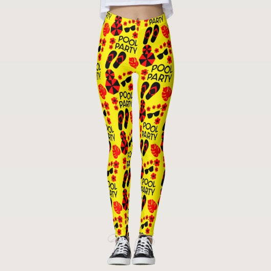 Summer Pool Partijen Leggings (Voorkant)