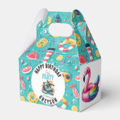 Summer Pool Party 2e verjaardag Bedankdoosjes (Voorkant Zijde)