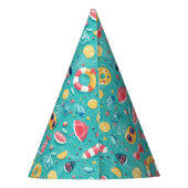 Summer Pool Party 2e verjaardag Feesthoedjes (Achterkant)