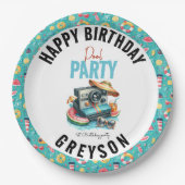 Summer Pool Party 2e verjaardag Papieren Bordje (Voorkant)