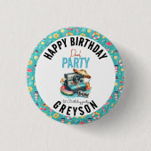 Summer Pool Party 2e verjaardag Ronde Button 3,2 Cm (Voorkant)
