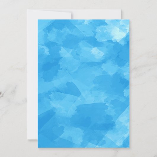 Summer Pool Party Birthday Invitation Invite Kaart (Achterkant)