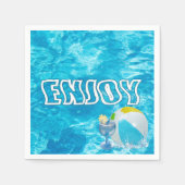 Summer Pool Party Fun Napkins Servet (Voorkant)