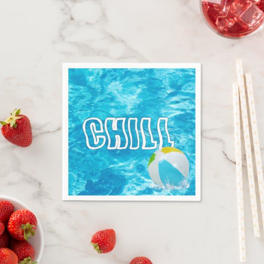 Summer Pool Party Fun Napkins Servet (Insitu)