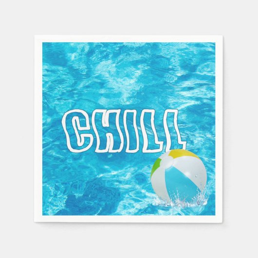 Summer Pool Party Fun Napkins Servet (Voorkant)