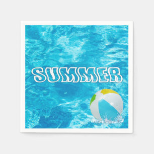 Summer Pool Party Fun Napkins Servet
