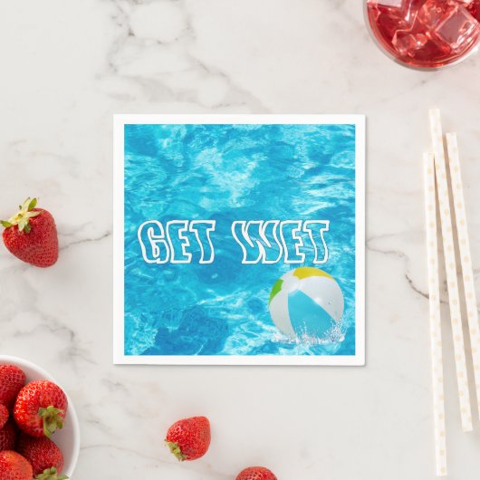 Summer Pool Party Fun Napkins Servet (Insitu)
