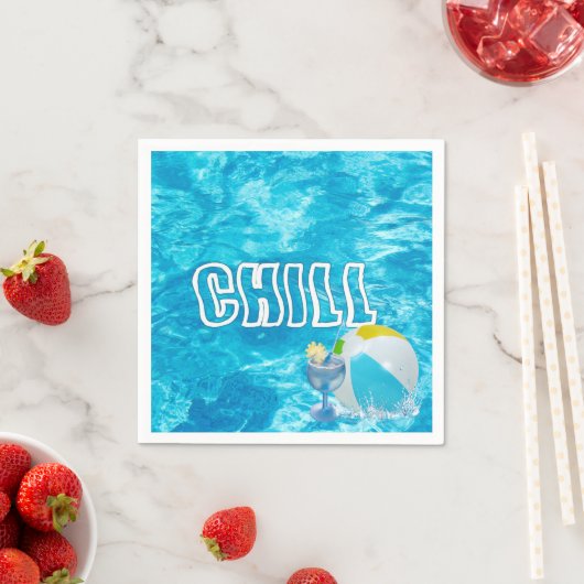 Summer Pool Party Fun Napkins Servet (Insitu)