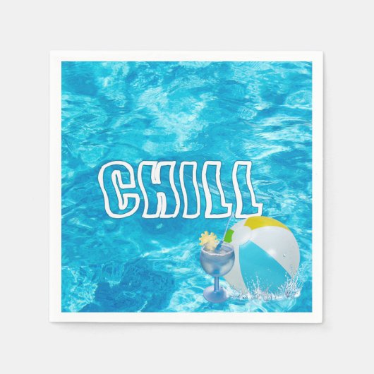 Summer Pool Party Fun Napkins Servet (Voorkant)