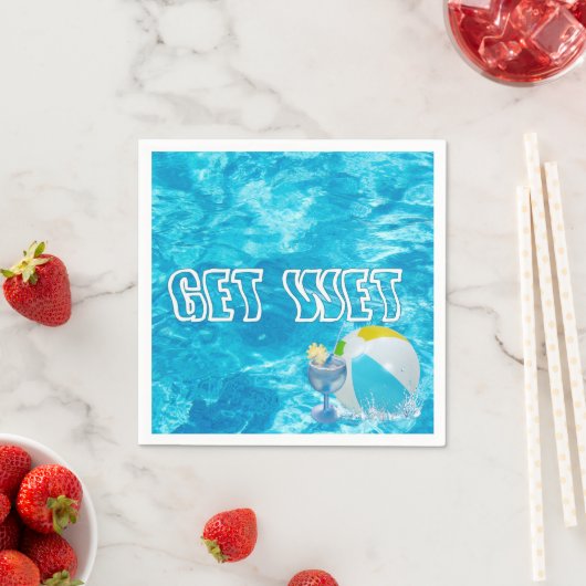 Summer Pool Party Fun Napkins Servet (Insitu)